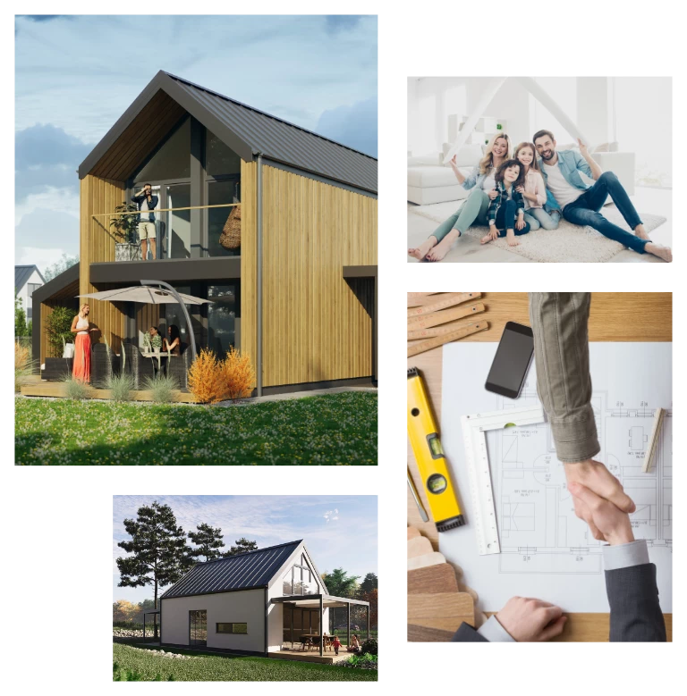 Projekt domy, uścisk dłoni