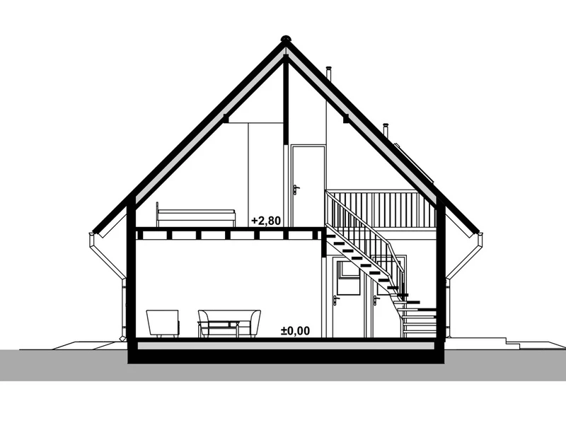 Projekt elewacje i przekrój