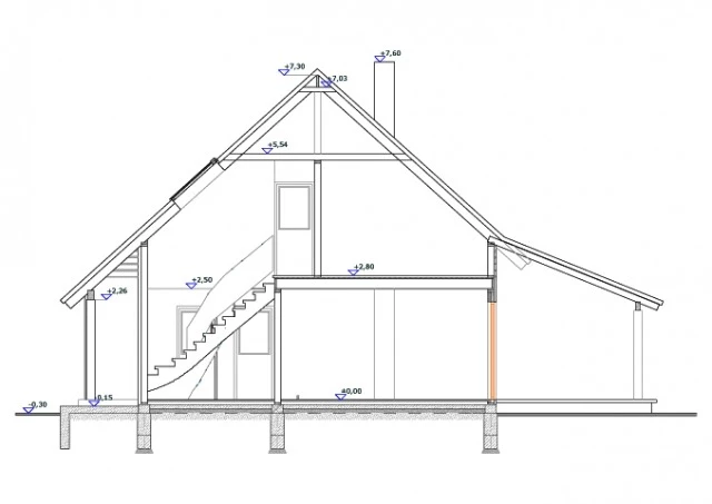 Projekt elewacje i przekrój