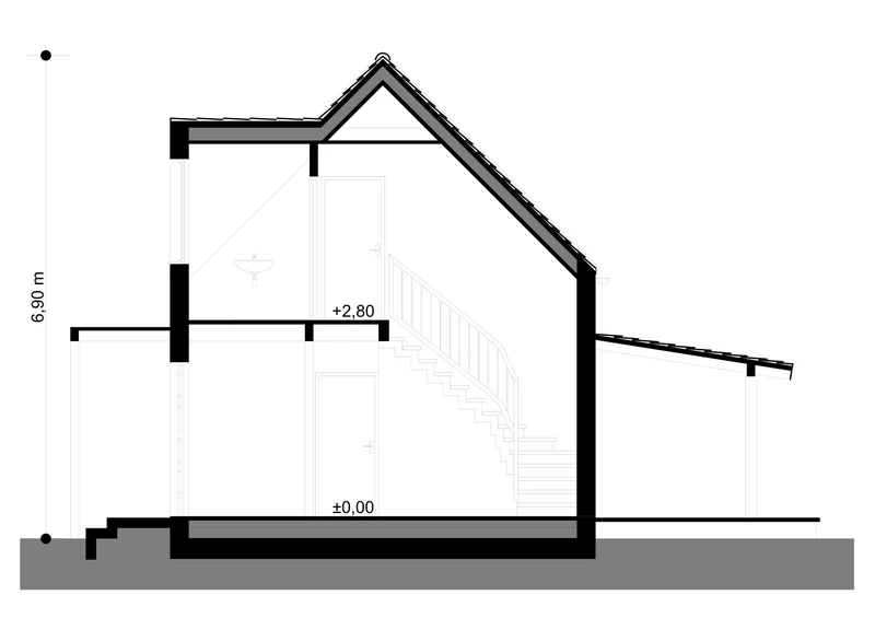 Projekt elewacje i przekrój