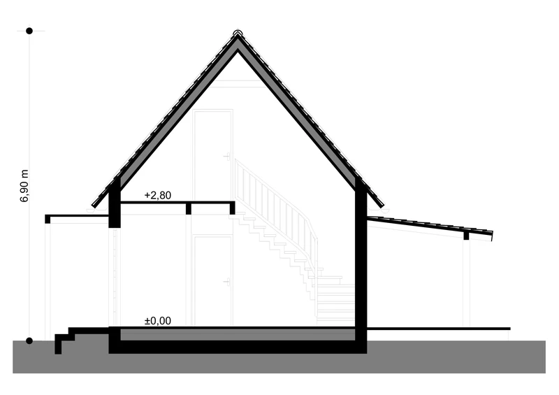 Projekt elewacje i przekrój