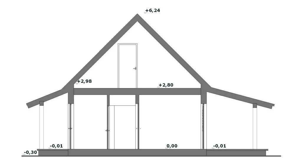 Projekt elewacje i przekrój