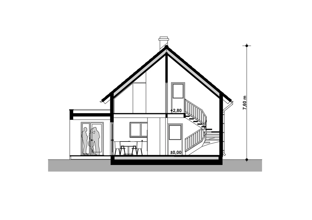 Projekt elewacje i przekroje