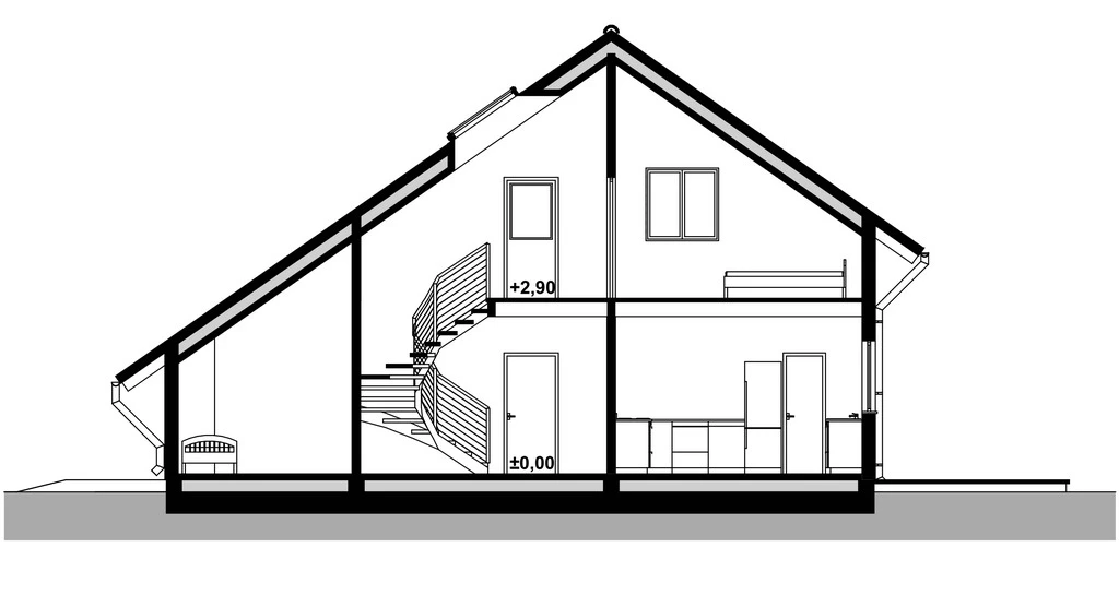Projekt elewacje i przekrój