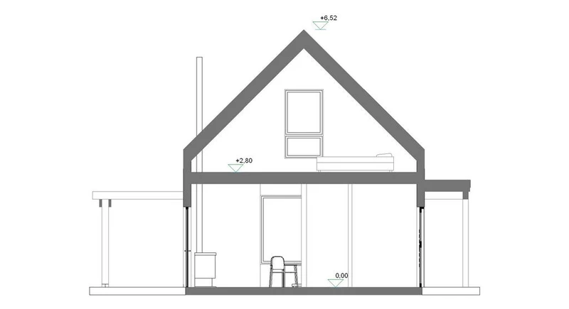 Projekt elewacje i przekrój