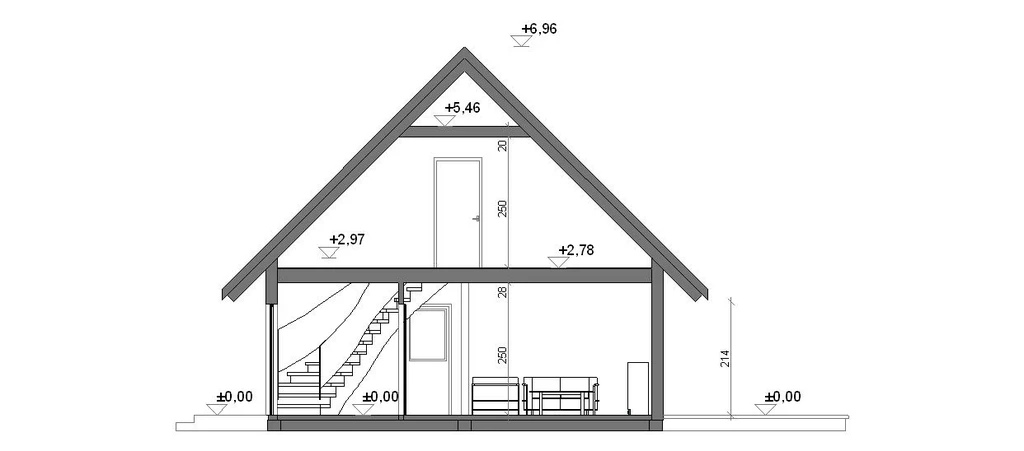 Projekt elewacje i przekrój