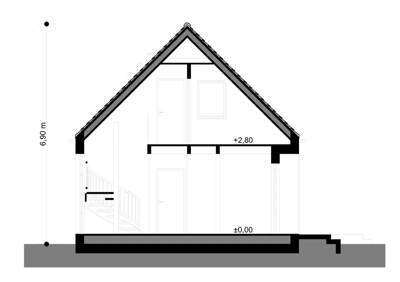 Projekt elewacje i przekrój