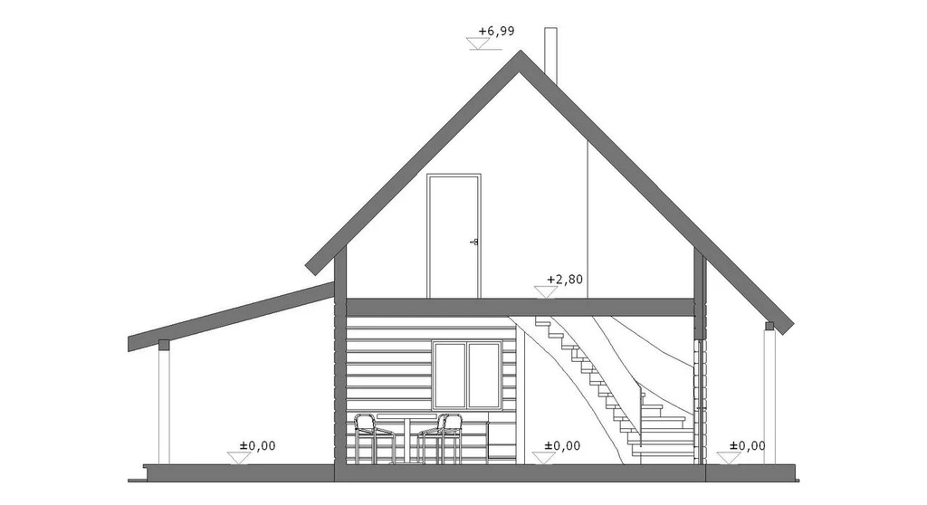 Projekt elewacje i przekrój