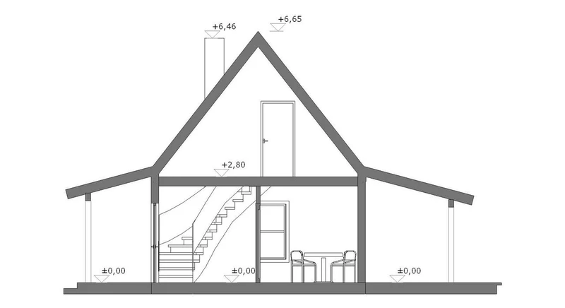 Elewacje i przekrój