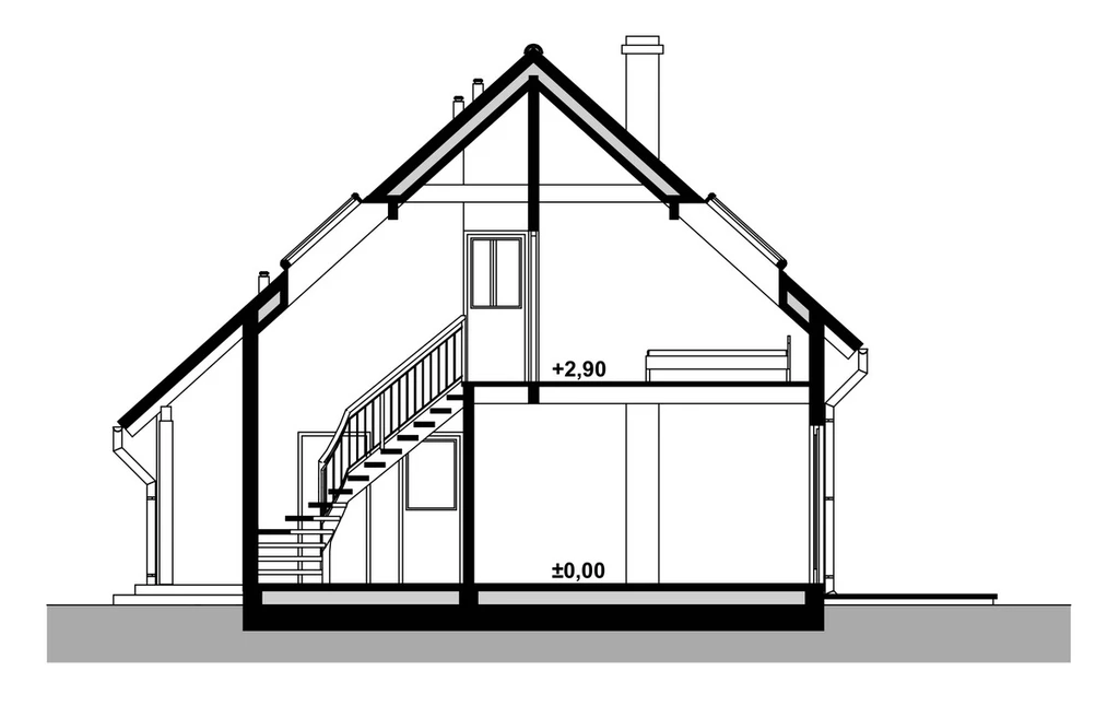 projekt elewacje i przekrój