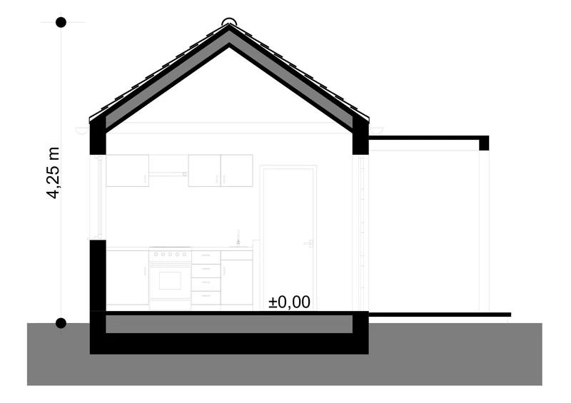 Projekt elewacje i przekrój