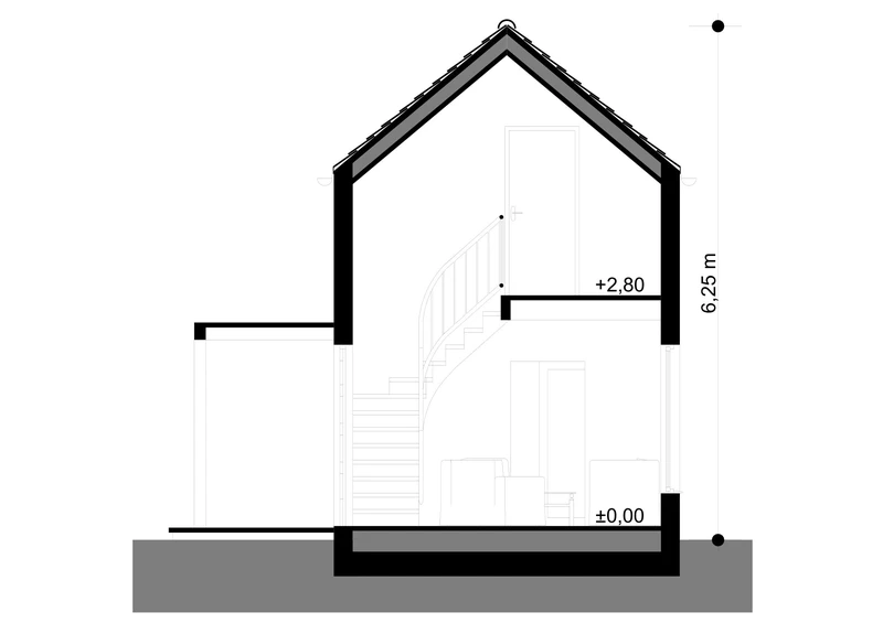 Projekt elewacje i przekrój